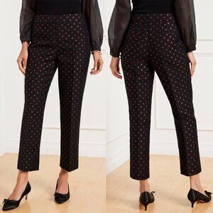 New Talbots Kick Crop Pants In Holiday Dot Size 14 Petite